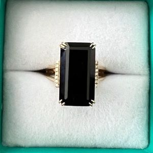 EFFY Onyx Diamond Gold Ring